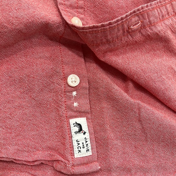 Red Button-Up Shirt - Picture 5 of 6
